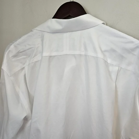 Nordstrom White Button Down Shirt 16 1/2 36-37 Business Casual Neutral - Picture 4 of 10